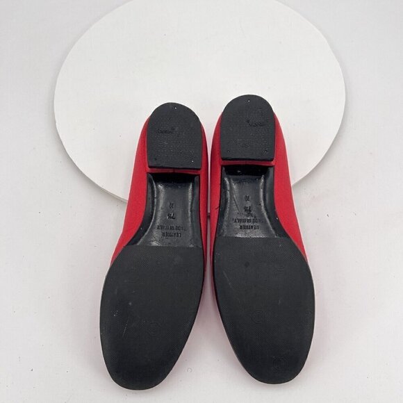 Yves Saint Laurent Women Size 7.5M Red Chilli Ballet Slip On Flat Shoes - Picture 12 of 16
